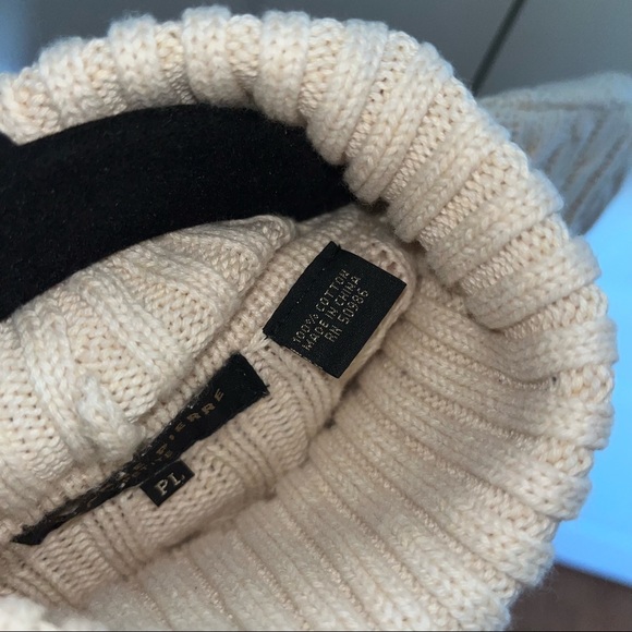 White Chunky Cable Knit Turtleneck ‘Knives Out’ Sweater - Picture 3 of 6